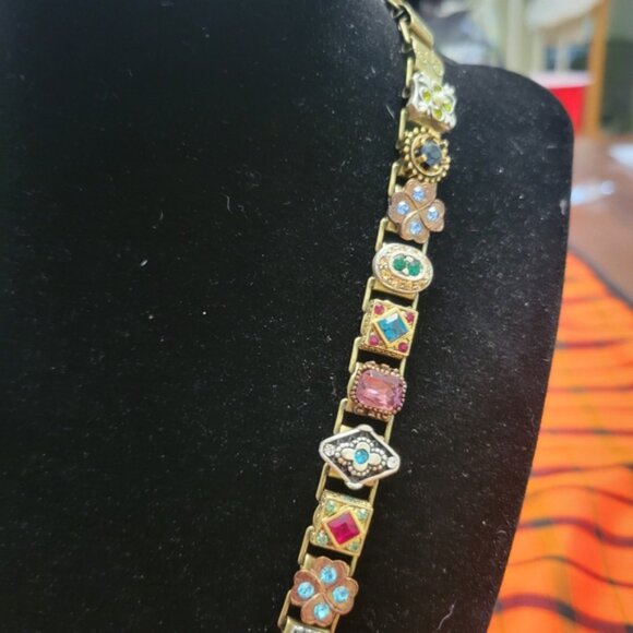 Unique Rare Victorian Renaissance Brass Book Chain Necklace - Picture 8 of 10